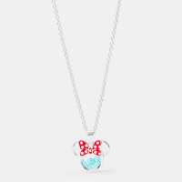 Minnie Mouse Kids' Mini Pendant Necklace Сребърно 