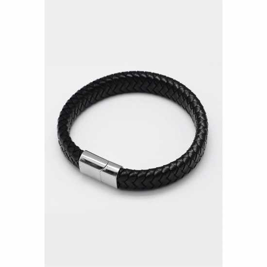 Luxury Black Leather Bracelet 6318-Np-Mluxb-Black  Бижутерия