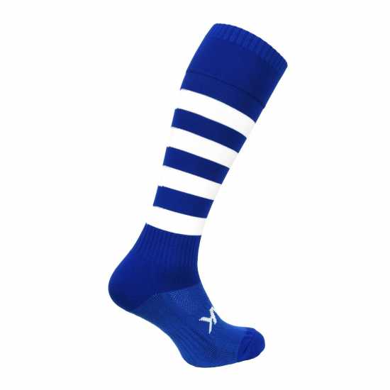 Atak Sports Hooped Socks Junior Кралско/Бяло Atak Sports Hooped Socks Junior Кралско/Бяло