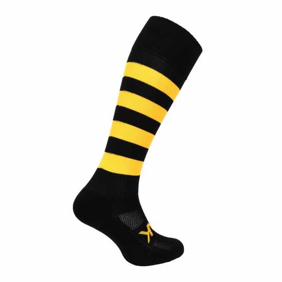 Atak Sports Hooped Socks Junior Черно/Злато 