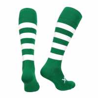 Atak Sports Hooped Socks Senior Green/White 