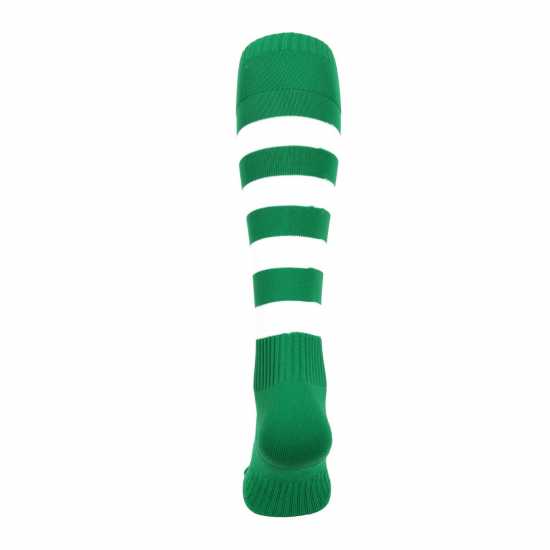 Atak Sports Hooped Socks Senior Green/White 