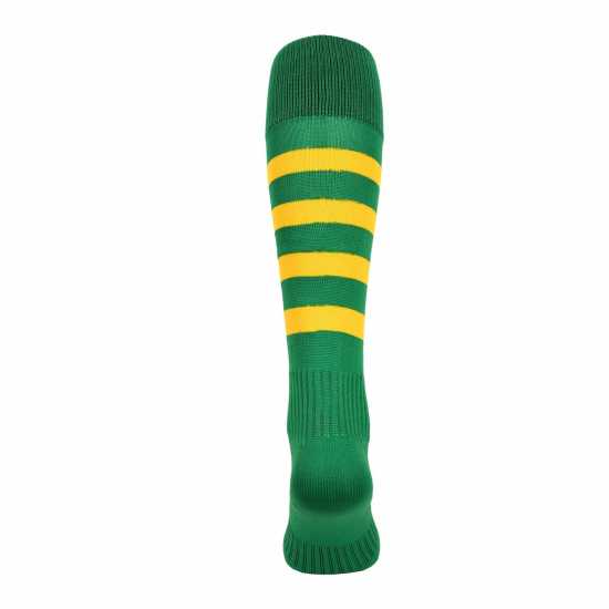 Atak Sports Hooped Socks Senior Green/Gold 