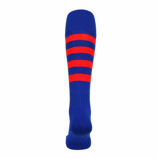 Atak Sports Hooped Socks Senior Royal/Red Atak Sports Hooped Socks Senior Royal/Red