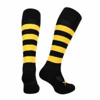Atak Sports Hooped Socks Senior Black/Gold 
