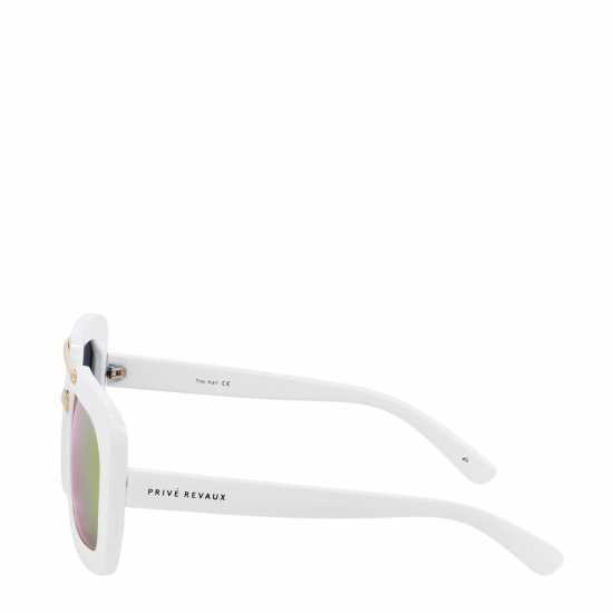 Кръгли Слънчеви Очила Prive Revaux Adults Round Sunglasses Бяло 