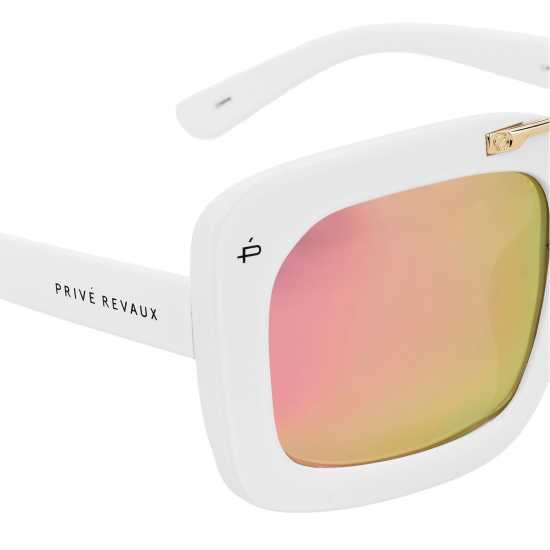 Кръгли Слънчеви Очила Prive Revaux Adults Round Sunglasses Бяло 