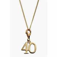 Silver Gold Plated '40' Necklace  Бижутерия