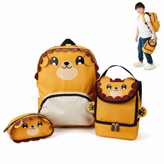 Zappi Co Baby Animal Lion Backpack  Ученически раници