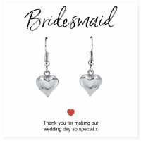 Bridesmaids Heart Earring Msg Cd 00602-Cdss-Fhhrt  Бижутерия