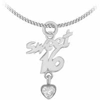 Silver 'sweet 16' Necklace  Бижутерия
