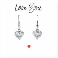 Heart Earrings & Love You Card 00605-Cd-Fhhrt Love  Бижутерия