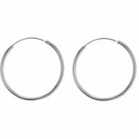 Silver E851/30Mm Hoop  Earrings