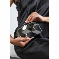 Wheres That From Geometric Clutch Bag With Snap Closure Сребърно Wheres That From Geometric Clutch Bag With Snap Closure Сребърно