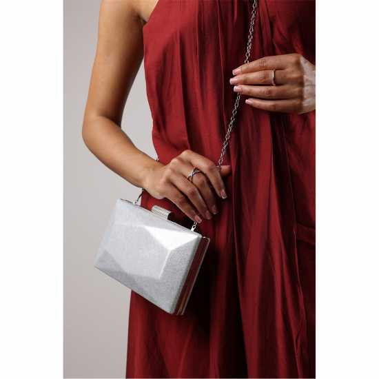 Wheres That From Embellished Evening Clutch Сребърно 