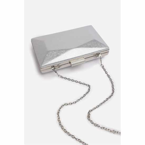 Wheres That From Embellished Evening Clutch Сребърно 