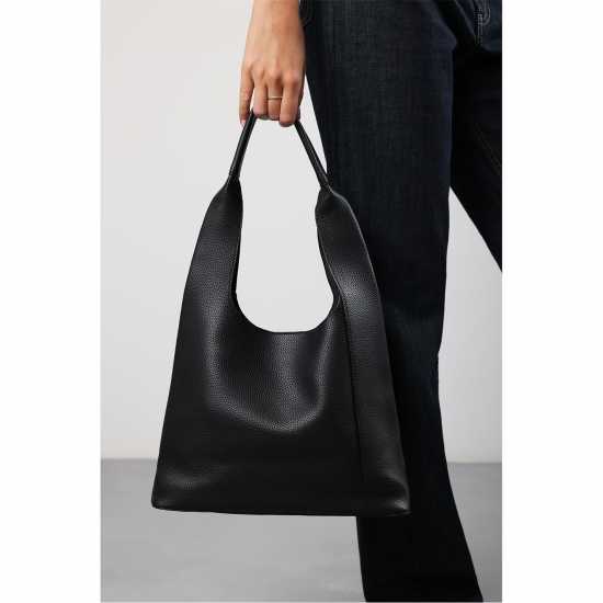 Wheres That From Luxury Black Shoulder Tote Bag With Minimalist Design  