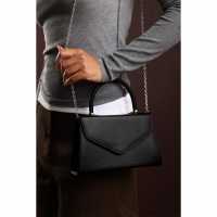Чанта За Рамо Wheres That From Structured Top Handle Shoulder Bag Черно Wheres That From Structured Top Handle Shoulder Bag Черно