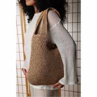 Чанта За Рамо Where’S Slouchy Raffia Shoulder Bag  