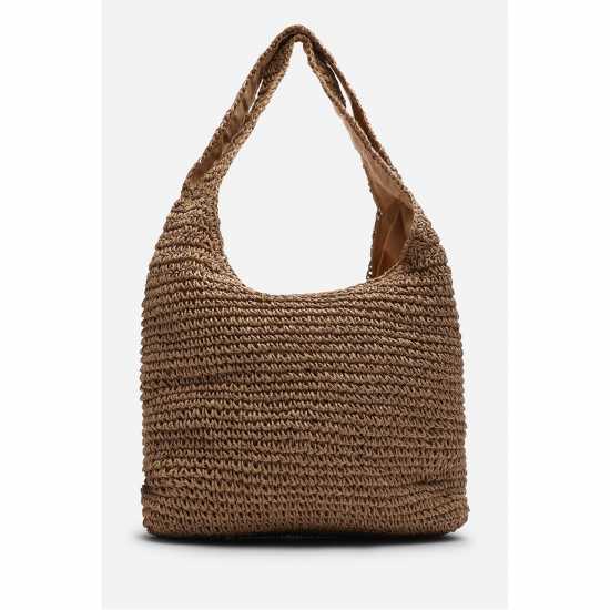 Чанта За Рамо Where’S Slouchy Raffia Shoulder Bag  