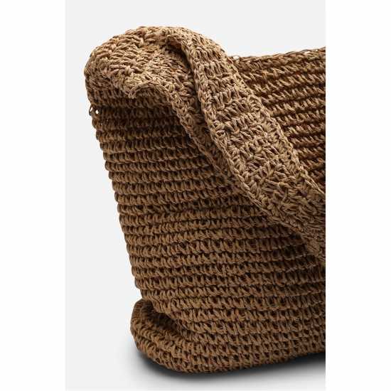 Чанта За Рамо Where’S Slouchy Raffia Shoulder Bag  