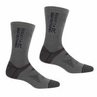 Regatta 2Pairwool Walking Socks Briar/Navy Мъжки чорапи