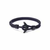 Mens Black Anchor Bracelet 6317-Np-Mancb-Black  Бижутерия