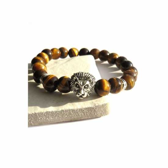 Tiger Eye Lion Bracelet 6300-Np-Mlionb  Бижутерия