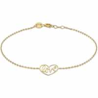 9ct Gold 'love' Heart Bracelet  Бижутерия