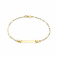 9Ct Gold Figaro Bracelet  Бижутерия