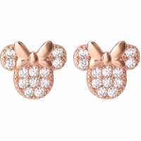 Minnie Mouse Disney  Rose Gold Cubic Zirconia Earrings