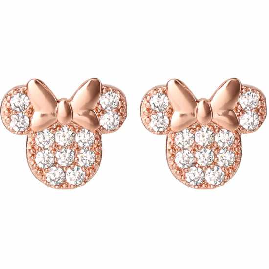 Minnie Mouse Disney  Rose Gold Cubic Zirconia Earrings  - Бижутерия