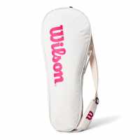 Wilson Advantage Iii Triple Racket Bag White/Pink Wilson Advantage Iii Triple Racket Bag White/Pink