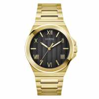 Guess Vinyl Watch Злато/Черно Guess Vinyl Watch Злато/Черно