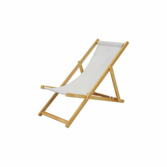 Foldable Deck Chair Natural Лагерни маси и столове