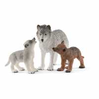 Wild Life Mother Wolf With Pups Toy Figures Set  Подаръци и играчки