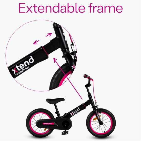 Smartrike Xtend 3 Stage Bicycle  - Pink / Black  Детски велосипеди