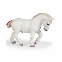 Horses And Ponies White Percheron Toy Figure  Подаръци и играчки