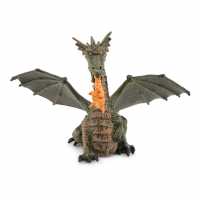 The Enchanted World Green Winged Dragon With Flame