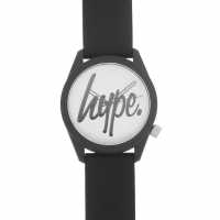 Hype Silicone Strap Watch Black Бижутерия