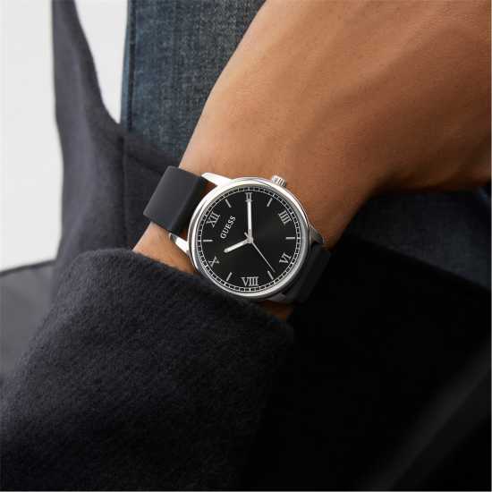 Guess Men's Chandler Analogue Quartz Watch Черно/сребро Guess Men's Chandler Analogue Quartz Watch Черно/сребро