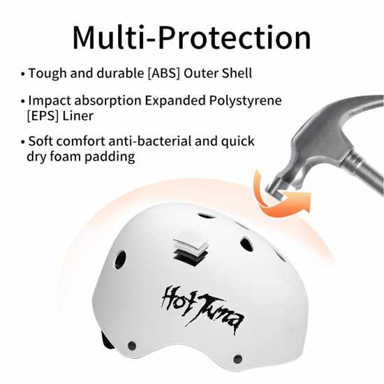 Hot Tuna Hot Tuna Bmx Helmet Jr 63 White Hot Tuna Hot Tuna Bmx Helmet Jr 63 White