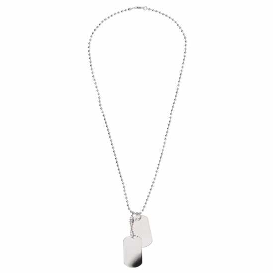 Fabric Metal Tag Necklace  Бижутерия