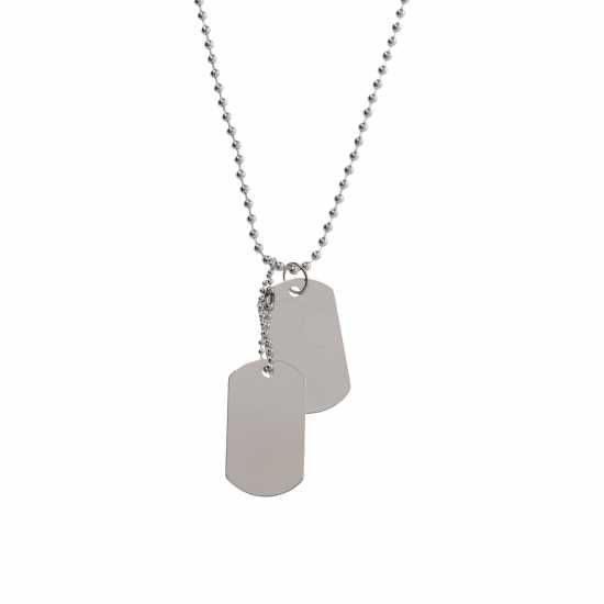 Fabric Metal Tag Necklace  Бижутерия