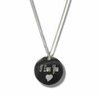 I Love You Disc Necklace & Heart Symbol 5299-Vn-Nk