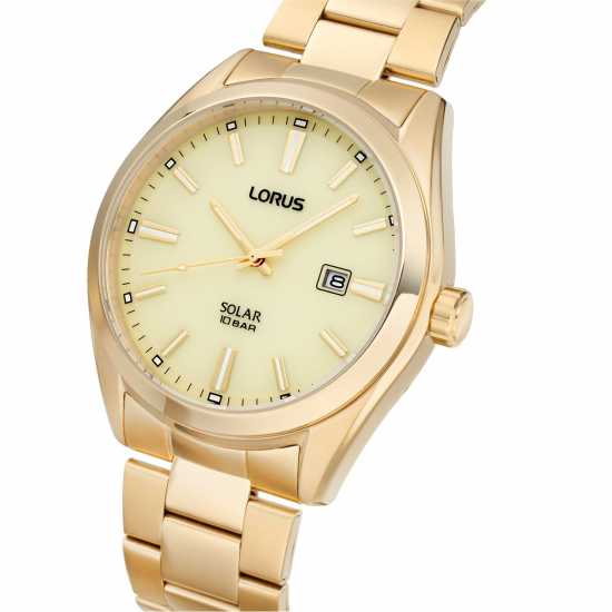 Lorus Solar Gold Bracelet Watch  Часовници