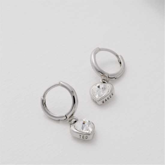 Ted Baker Hanniy Gold Crystal Heart Huggie Earrings For Women  Бижутерия