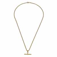 Fabric Men's T Bar Metal Chain Necklaces Fabric Men's T Bar Metal Chain Necklaces