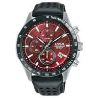 Lorus Мъжки Часовник Chronograph Analogue Watch Mens Червен/Черен Часовници