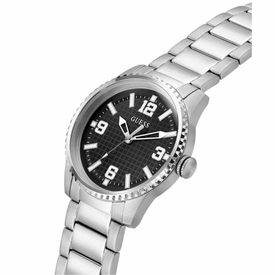 Guess Men's Varsity Analogue Quartz Watch Black/Silver 